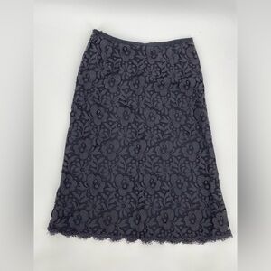 Vintage Ann Taylor Black Lace Skirt Size 2 Romantic Gothic Coquette